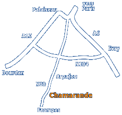 Plan d'accès à Chamarande